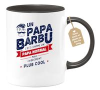 Café-Croissant - Mug Personnalisable Texte Photo Tasse Cadeau Original Humour Noël Un Papa Barbu C'Est Comme Un Papa Normal Mais Carrément Plus Cool Futur Anniversaire Fête Des Pères Annonce Naissance