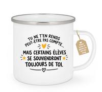 Café-Croissant - Mug Professeur Inspirant Élèves Souvenir Merci - Blanc/Ema | Un mug touchant pour remercier un enseignant mémorable