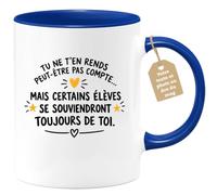 Café-Croissant - Mug Professeur Inspirant Élèves Souvenir Merci - Bleu/Céra | Un mug touchant pour remercier un enseignant mémorable
