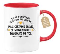 Café-Croissant - Mug Professeur Inspirant Élèves Souvenir Merci - Rouge/Cér | Un mug touchant pour remercier un enseignant mémorable