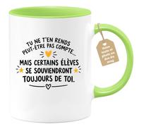 Café-Croissant - Mug Professeur Inspirant Élèves Souvenir Merci - Vert/Céra | Un mug touchant pour remercier un enseignant mémorable