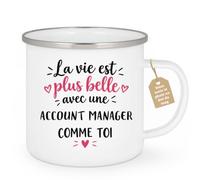 Café-Croissant - Mug Vie Plus Belle Avec Une Account Manager Comme Toi - Bl | Un cadeau parfait pour une amie spéciale Account Manager