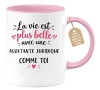 Café-Croissant - Mug Vie Plus Belle Avec Une Assistante Juridique Comme Toi | Un cadeau parfait pour une amie spéciale Assistante Juridique
