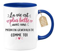 Café-Croissant - Mug Vie Plus Belle Avec Une Médecin Généraliste Comme Toi | Un cadeau parfait pour une amie spéciale Médecin Généraliste