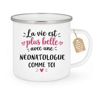 Café-Croissant - Mug Vie Plus Belle Avec Une Néonatologue Comme Toi - Blanc | Un cadeau parfait pour une amie spéciale Néonatologue