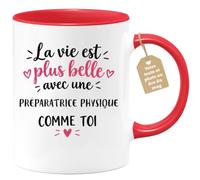 Café-Croissant - Mug Vie Plus Belle Avec Une Préparatrice Physique Comme To | Un cadeau parfait pour une amie spéciale Préparatrice Physique