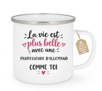 Café-Croissant - Mug Vie Plus Belle Avec Une Professeure D'allemand Comme T | Un cadeau parfait pour une amie spéciale Professeure D'allemand