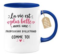 Café-Croissant - Mug Vie Plus Belle Avec Une Professeure D'allemand Comme T | Un cadeau parfait pour une amie spéciale Professeure D'allemand