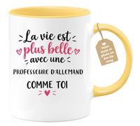 Café-Croissant - Mug Vie Plus Belle Avec Une Professeure D'allemand Comme T | Un cadeau parfait pour une amie spéciale Professeure D'allemand