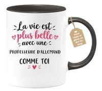 Café-Croissant - Mug Vie Plus Belle Avec Une Professeure D'allemand Comme T | Un cadeau parfait pour une amie spéciale Professeure D'allemand