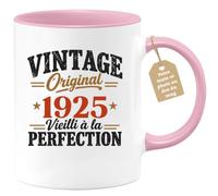 Café-Croissant - Mug Vintage Original 1925 Vieilli Perfection Cadeau 101 An | Design humour original pour hommes, anniversaire 1925