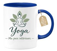 Café-Croissant - Mug Yoga Ma Paix Intérieure, Cadeau Décontracté - Bleu/Cér | Mug inspirant pour les amateurs de yoga, paix intérieure