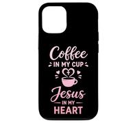 Café dans ma Tasse Jésus dans Mon cœur Foi chrétienne Coque pour iPhone 12/12 Pro