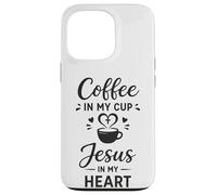 Café dans ma Tasse Jésus dans Mon cœur Foi chrétienne Coque pour iPhone 13 Pro