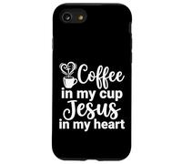 Café dans ma Tasse Jésus dans Mon cœur Foi chrétienne Coque pour iPhone SE (2020) / 7/8