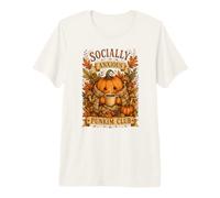 Café d'automne Confortable du Pumpkin Club socialement T-Shirt Haut de Gamme