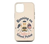 Café école ramassage Maman Morning Humour Vibe Coque pour iPhone 12/12 Pro