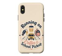 Café école ramassage Maman Morning Humour Vibe Coque pour iPhone X/XS