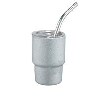 Café En Acier Inoxydable - Mini Voyage Avec Couvercle Et Paille | Conteneur Thermique Compact Pour Boissons Chaudes Ou Froides, Réutilisable Légère Idéal Voyage Pa