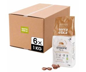 Café en Grains Bio Terra Etica Éthiopie Moka Guji - 6 paquets - 6 Kg