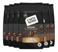 Café en Grains - Carte Noire - Classique - Pur Arabica - Rainforest Alliance - Lot de 6 x 1 kg