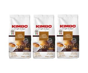Café en Grains Kimbo Crema Classico - 3 paquets - 3 Kg