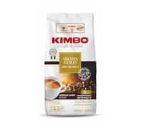 Café en grains Kimbo Gold 100% Arabica, torréfaction foncée, excellent pour les lattés ou les cappuccinos, sachet de 1 kg