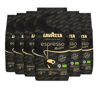 Lavazza, Lot de 6x1Kg Espresso Maestro,Café En Grains,Avec Notes Aromatiques De Fruits Secs Et De Chocolat,100% Biologique, Certifié Rainforest Alliance,Intensité 9/10,Torréfaction Lente Et Douce,6Kg