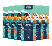 Lavazza, Tales of Milano, Café en grains 1.5 kg, pour les Machines à Café Automatiques, Notes de Fruits Rouges et de Miel, Arabica et Robusta, Intensité 7/10, Torréfaction Claire 6 x 250g