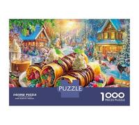 Café en Hiver 1000 Pièces Puzzle À Faire Soi-même pour Mettre À L'épreuve Sa Logique Coriandre Fruits crème Excellent pour Animer Une Fête Et Faire Plaisir À Un Amateur 52x38cm/1000pcs