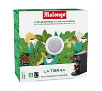 Café équitable, fabriqué en France - Malongo - La Tierra - 16 dosettes - 104g