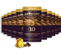Café Espresso Crema Premium au beurre de cacahuète - 110 capsules de café | La Natura Lifestyle Organic 616g| biosourcé | Nespresso®*³ compatible