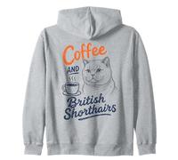Café et British Shorthairs Cadeau pour propriétaire de Chat Sweat à Capuche