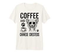 Café et crête Chinoise drôle Chinois à crête T-Shirt Haut de Gamme