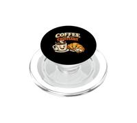Café et Croissant Mignon Petit déjeuner café Gourmand Art Foi PopSockets PopGrip pour MagSafe