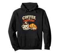 Café et Croissant Mignon Petit déjeuner café Gourmand Art Foi Sweat à Capuche