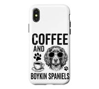 Café et épagneuls Boykin Funny Boykin Spaniel Coque pour iPhone X/XS