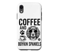 Café et épagneuls Boykin Funny Boykin Spaniel Coque pour iPhone XR