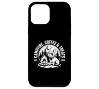 Café et friandises feu de Camp Bulldog français Camping Coque pour iPhone 12 Pro Max
