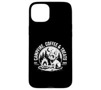 Café et friandises feu de Camp Bulldog français Camping Coque pour iPhone 15 Plus