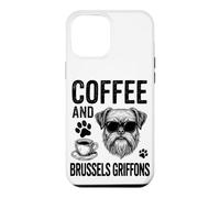 Café et Griffons de Bruxelles | Griffon Bruxellois Amusant Coque pour iPhone 12 Pro Max