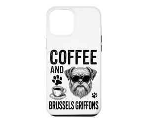 Café et Griffons de Bruxelles | Griffon Bruxellois Amusant Coque pour iPhone 12 Pro Max