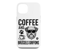 Café et Griffons de Bruxelles | Griffon Bruxellois Amusant Coque pour iPhone 13