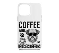 Café et Griffons de Bruxelles | Griffon Bruxellois Amusant Coque pour iPhone 13 Pro Max