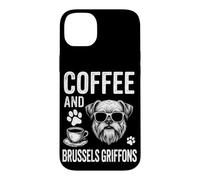Café et Griffons de Bruxelles | Griffon Bruxellois Amusant Coque pour iPhone 14 Plus