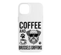 Café et Griffons de Bruxelles | Griffon Bruxellois Amusant Coque pour iPhone 14 Plus
