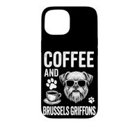 Café et Griffons de Bruxelles | Griffon Bruxellois Amusant Coque pour iPhone 15