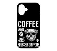 Café et Griffons de Bruxelles | Griffon Bruxellois Amusant Coque pour iPhone 16