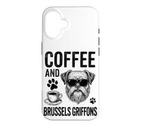 Café et Griffons de Bruxelles | Griffon Bruxellois Amusant Coque pour iPhone 16