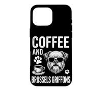 Café et Griffons de Bruxelles | Griffon Bruxellois Amusant Coque pour iPhone 16 Pro Max